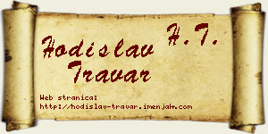 Hodislav Travar vizit kartica